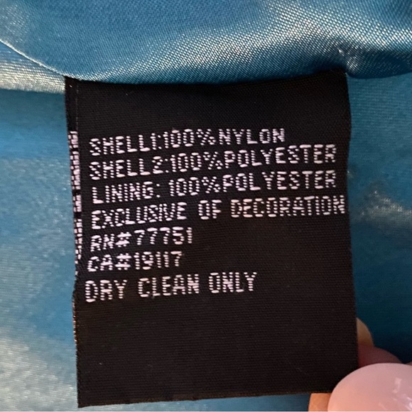 Vintage Y2K Betsey Johnson Prom Cocktail Dress Satin Sequins Ruched Teal Blue - Picture 9 of 9